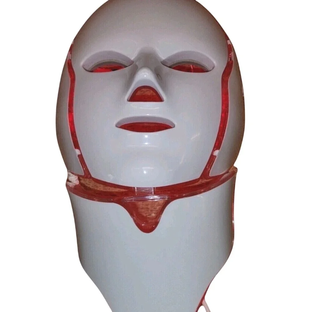 7 Color LED Beauty Mask Photon Light Therapy Face Neck Skin Rejuvenation White